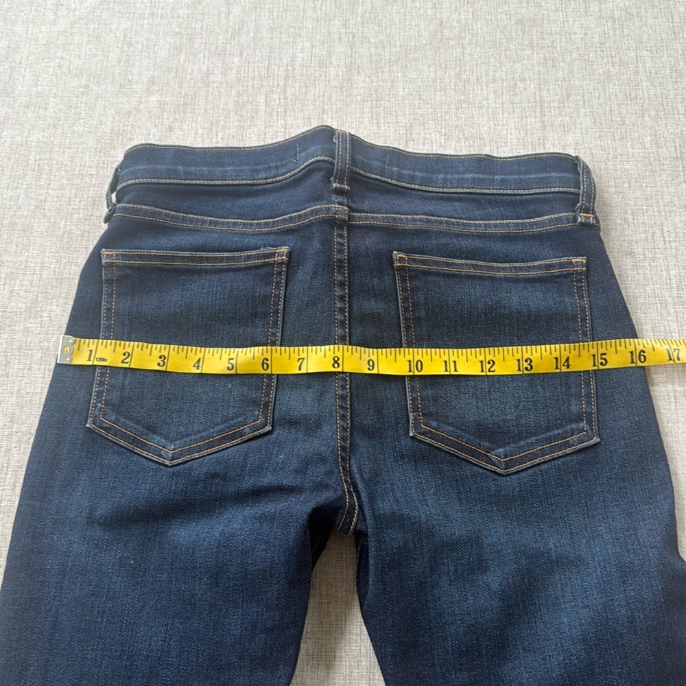 Veronica Beard Brooke Skinny Mid Rise Denim Jean Size 28‎ Dark Wash raw hem - Picture 10 of 14